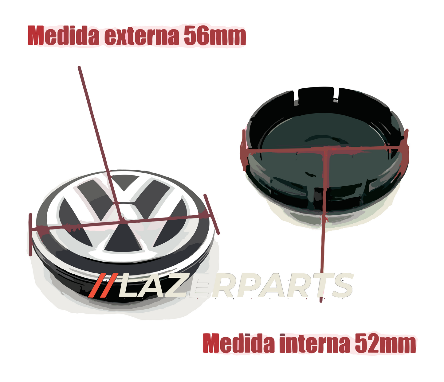 Kit de Tapa Cubos/Embellecedor para Volkswagen Nivus
