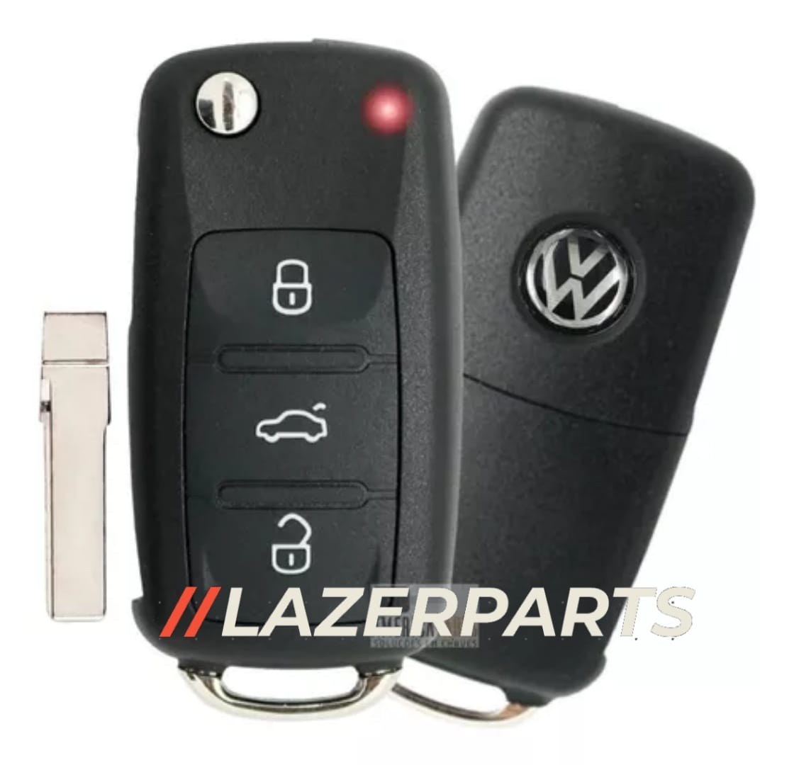 Carcaza Original de Llave Tipo Navaja 3 Botones para Volkswagen Tiguan