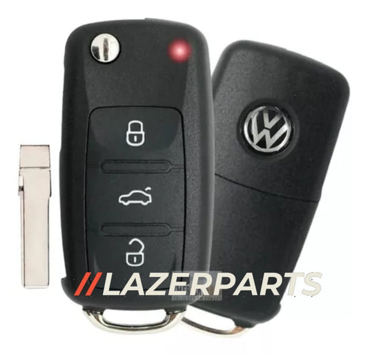 Carcaza Original de Llave Tipo Navaja 3 Botones para Volkswagen Tiguan