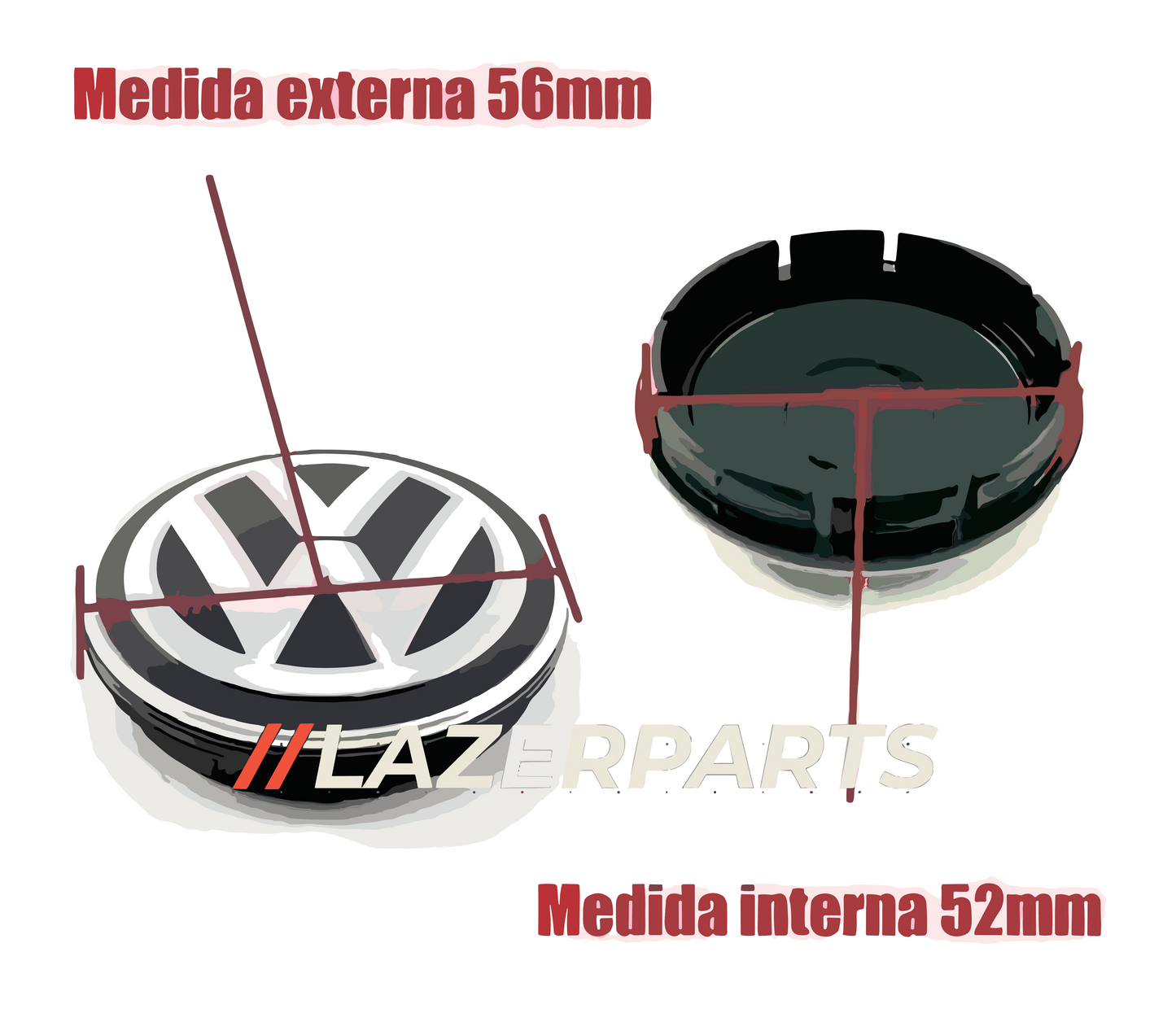 Kit de Tapa Cubos/Embellecedor para Volkswagen T-Cross