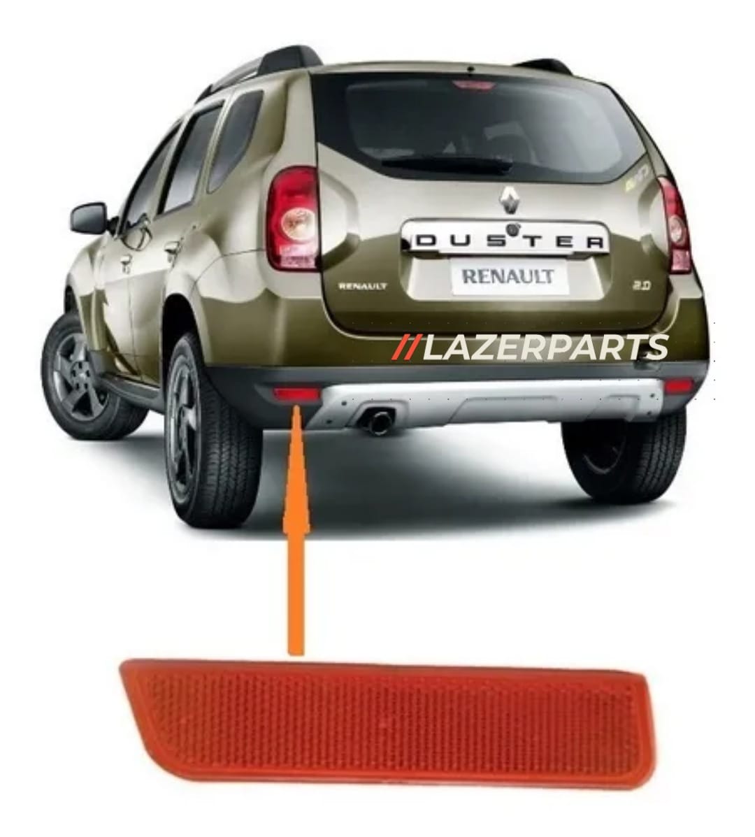 Reflector de Parachoques Trasero para Renault Duster